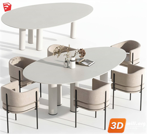 Dining Table Set Skp Files